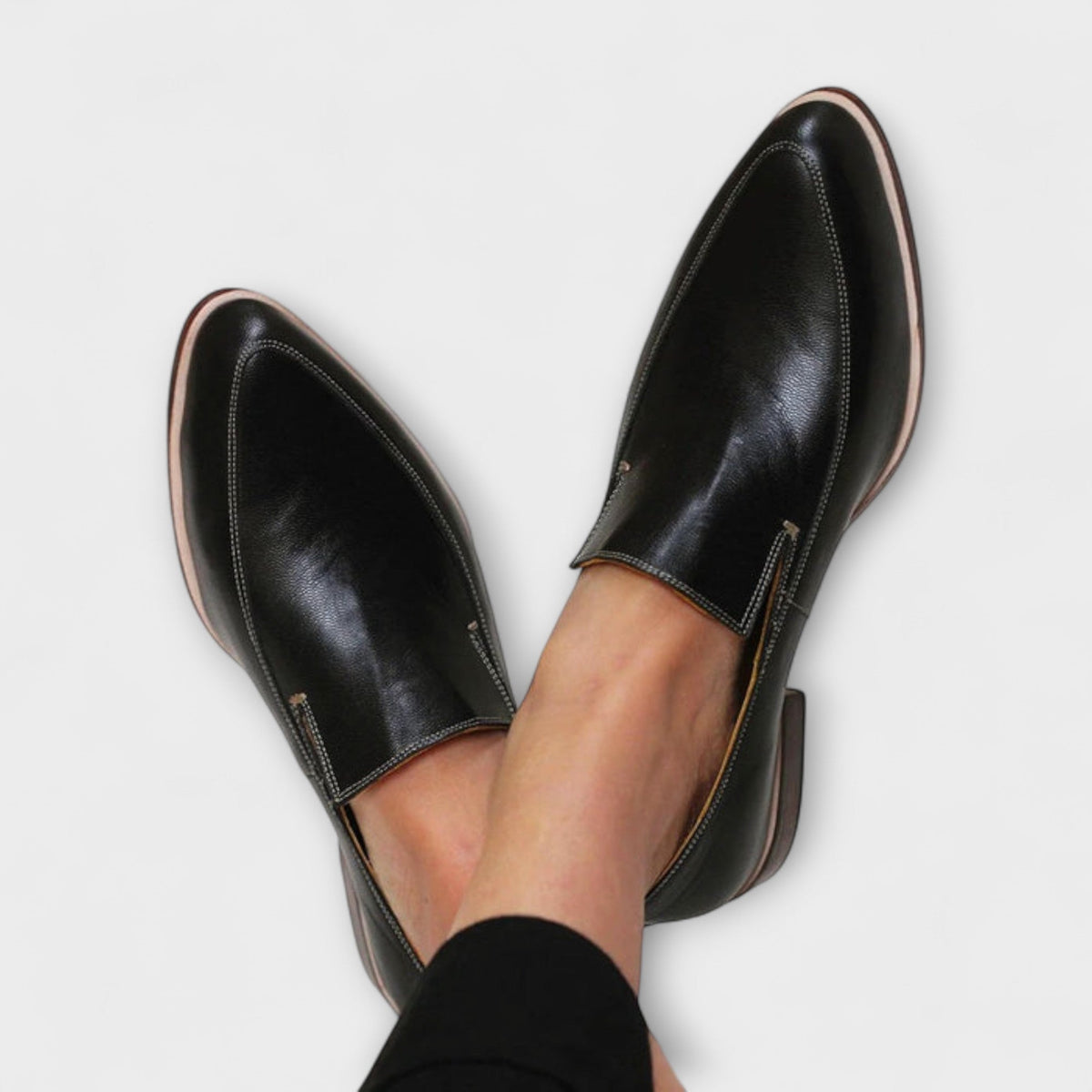Adelgunde - Mocassins Pointus Noirs