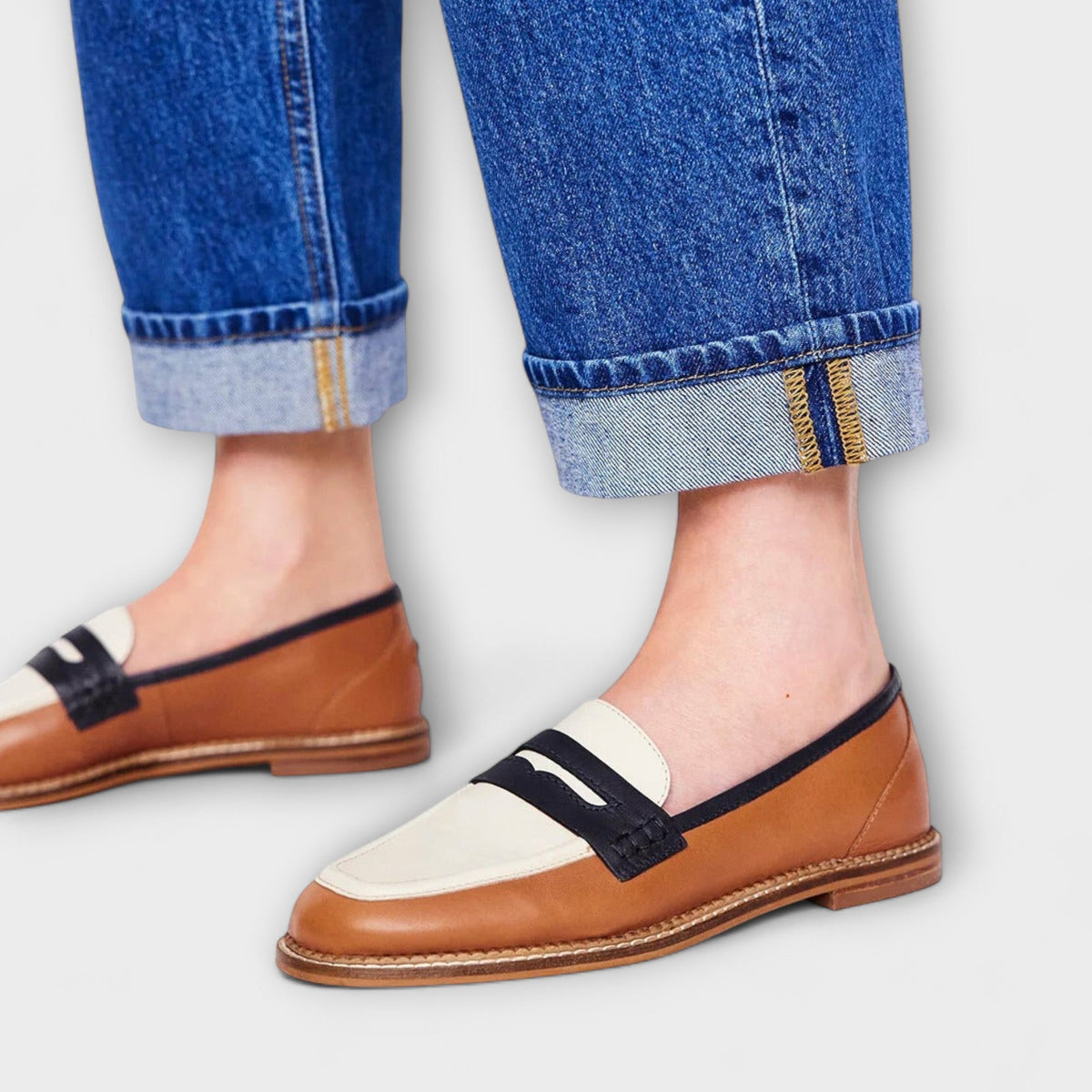 Ottilie - Mocassins Marron Color-Block