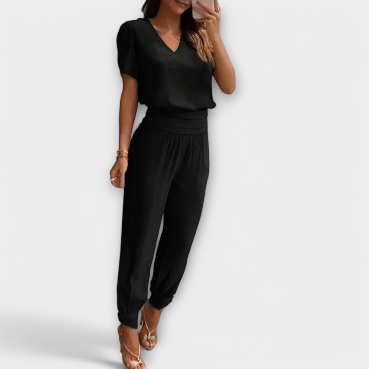 Irmelin - Ensemble Vert avec Haut et Pantalon