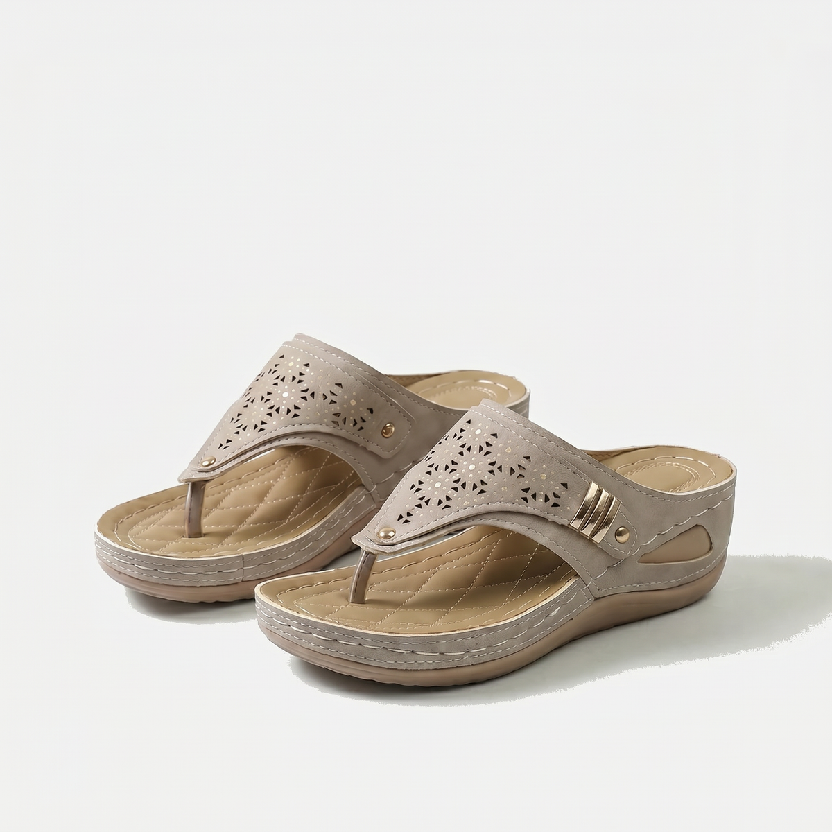 Élodie - Sandales entredoigt compensées pour femme