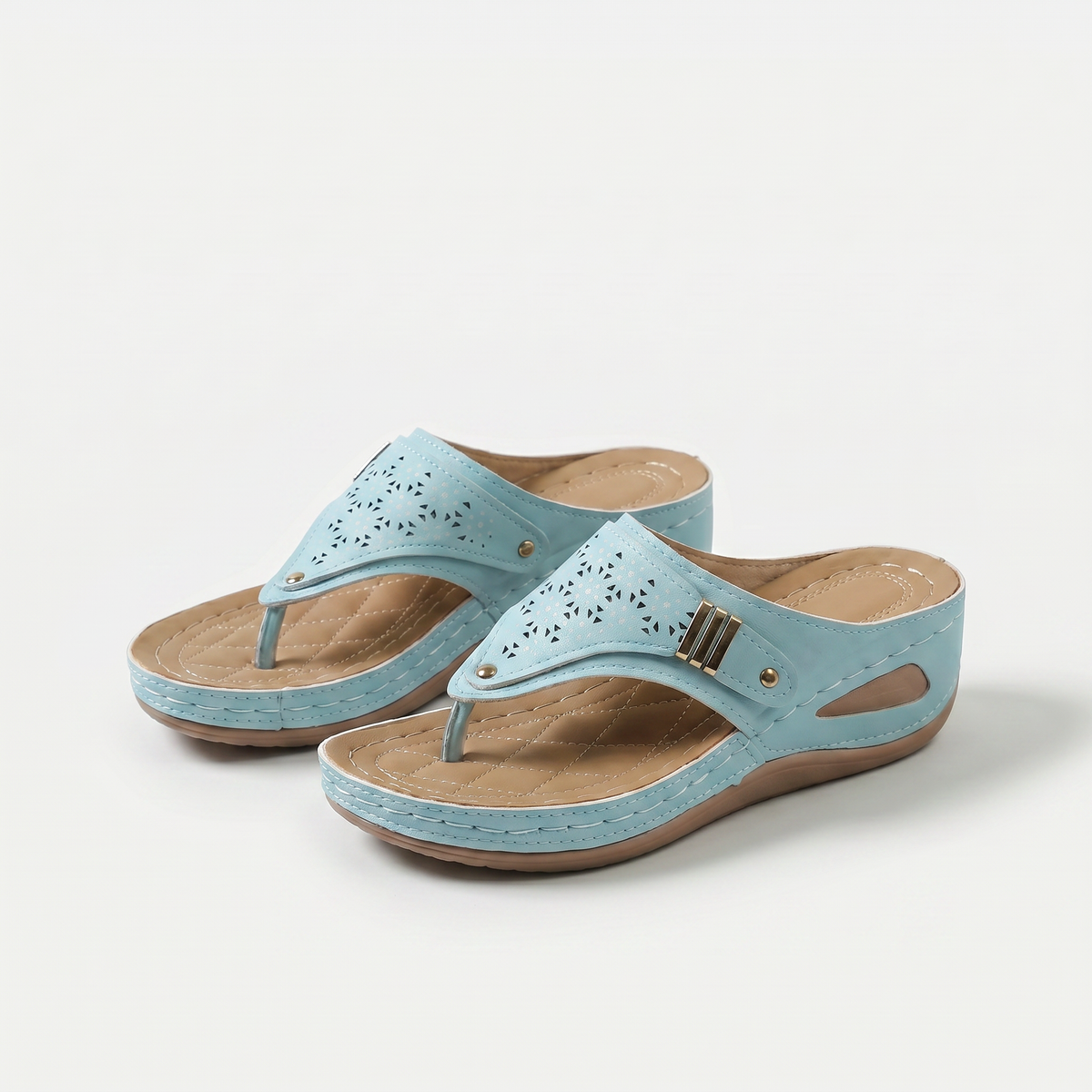 Élodie - Sandales entredoigt compensées pour femme
