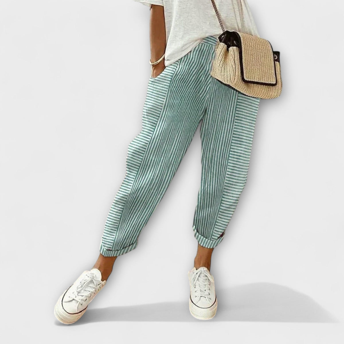 Bärbel - Pantalon Confortable à Rayures