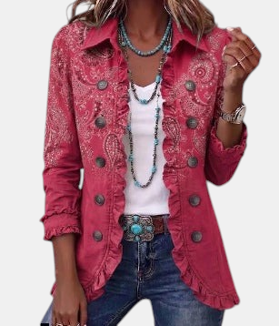 Isotta | Veste paisley vintage à volants