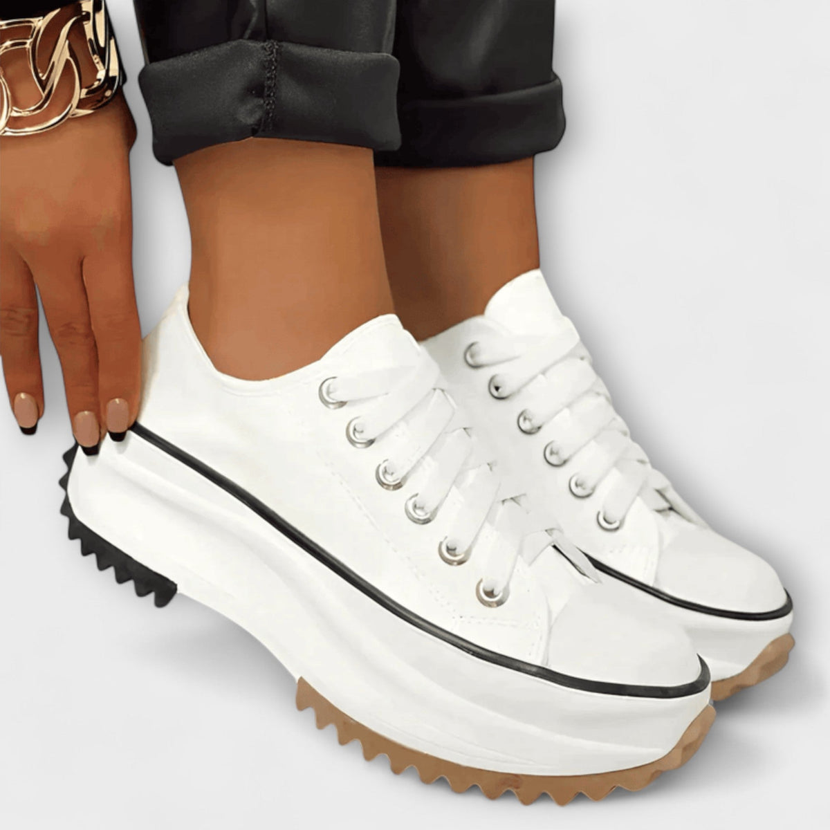 Trautlinde - Chaussures Lacées Plateforme Tendance