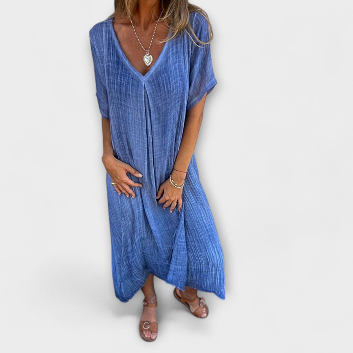 Juliette - Robe Malaga Légère Bleue