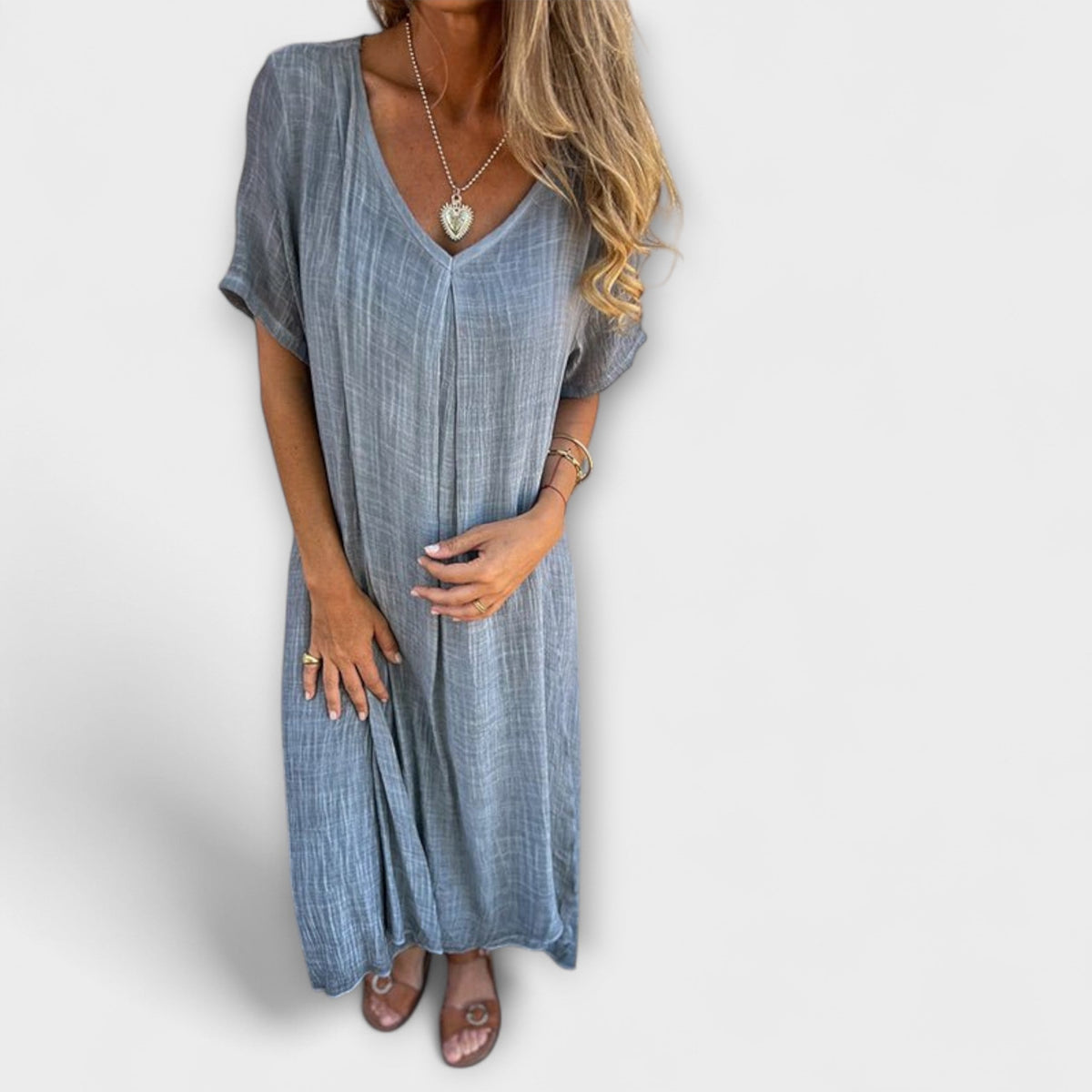 Juliette - Robe Malaga Légère Bleue