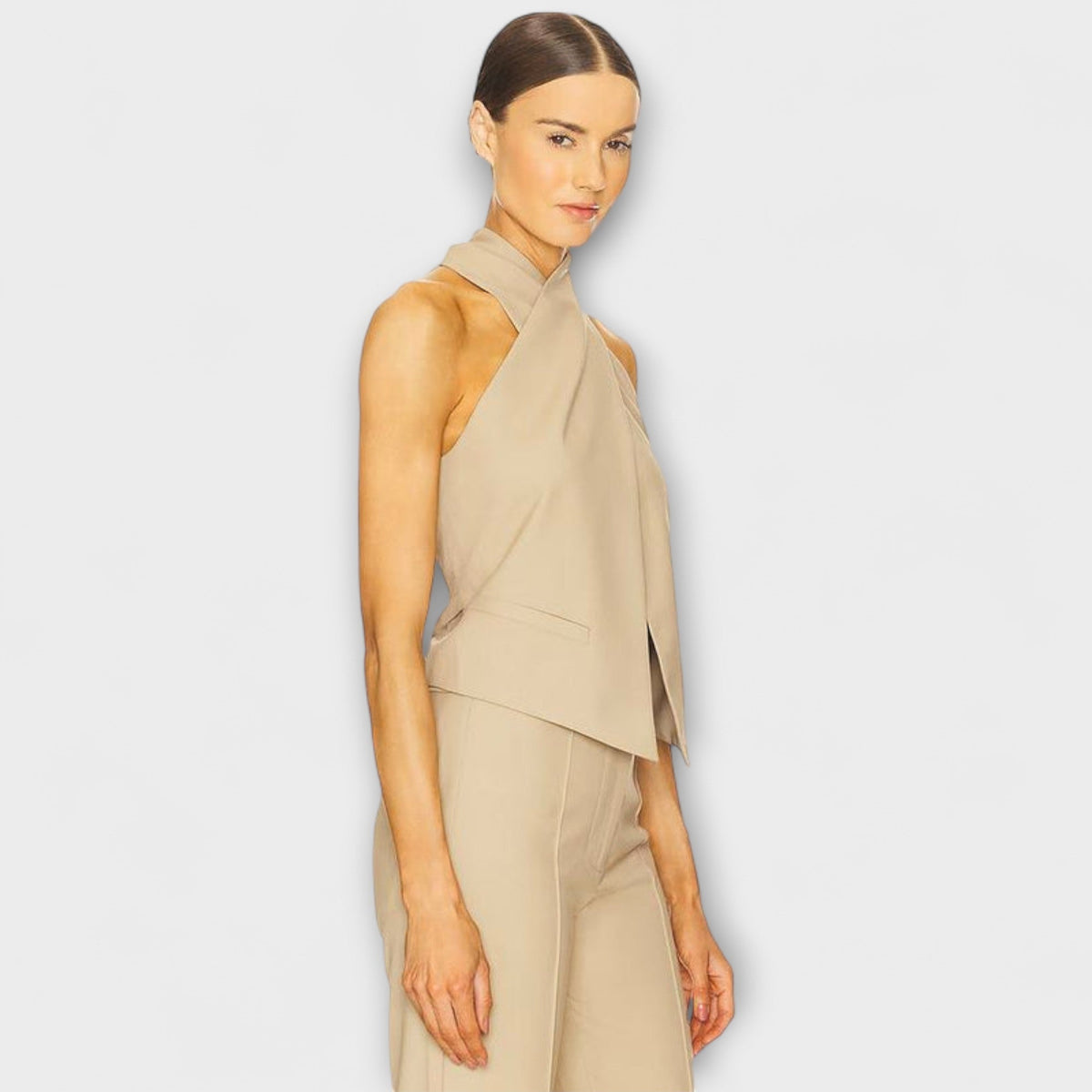 Juni - Top Dos-Nu Croisé Beige